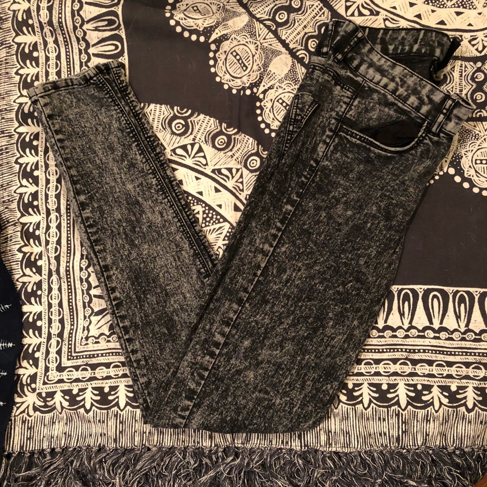 H&M acid wash skinnies!